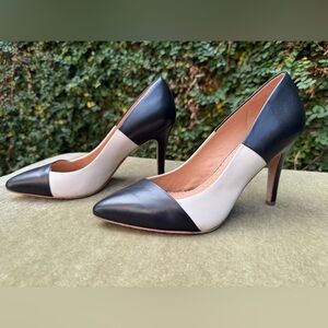 Brooks Brothers Elegant Black and Cream Women's Heels